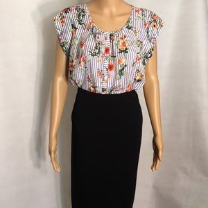 NWT Sweet Rain Button-Down Short Sleeve Blouse